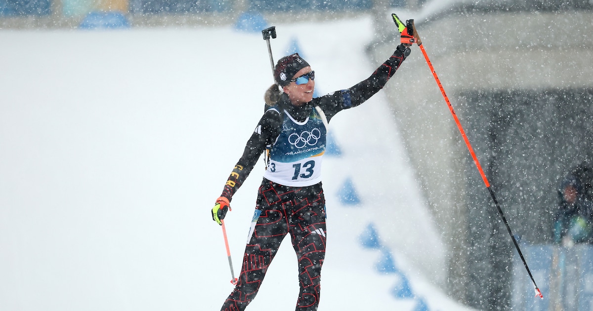 Franziskas Preuß’ last biathlon race at the Olympics is simply terribly beautiful