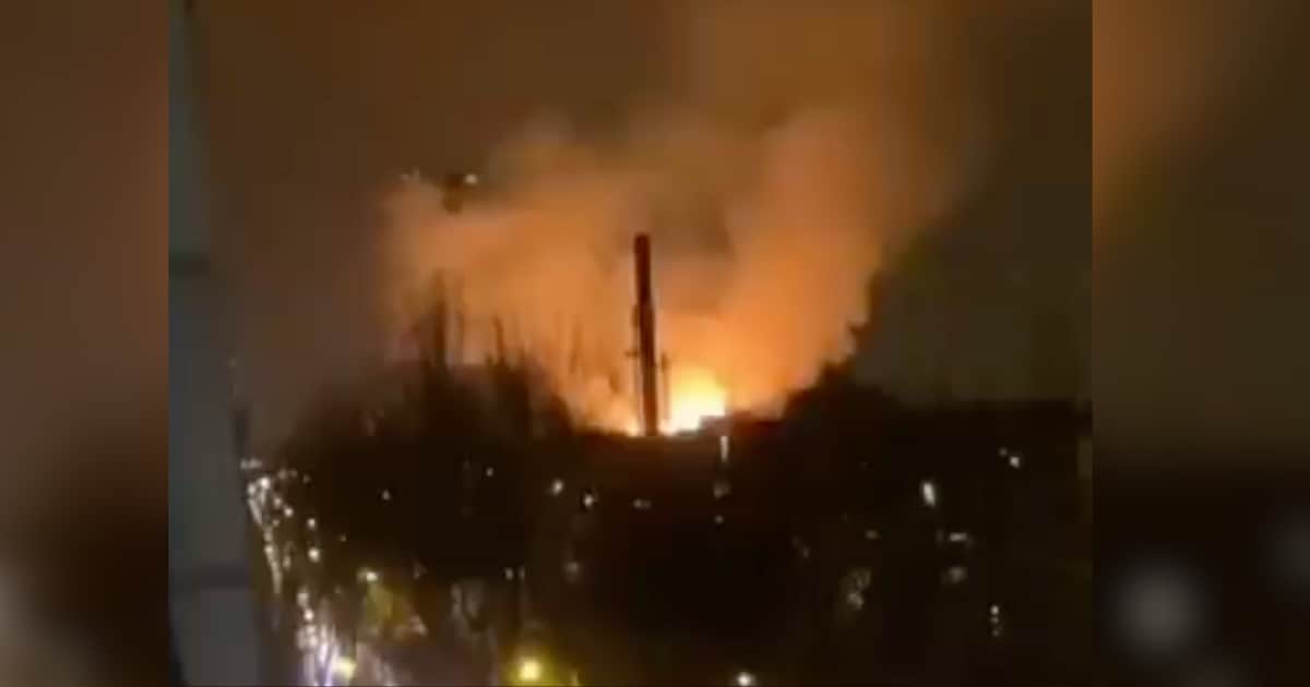 Drone hits Russian oil port, big explosions seen