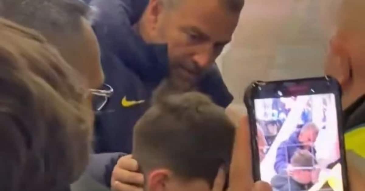 Flick saves child from distress in crowd: “Get him out of there!”